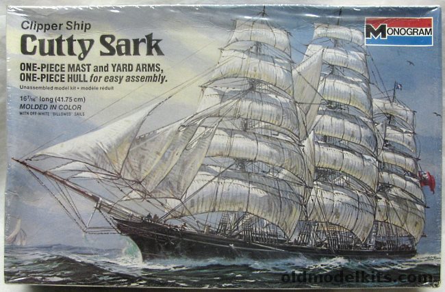 Monogram Cutty Sark Clipper Ship, 3500 plastic model kit